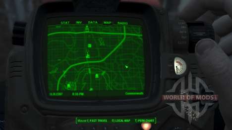 Immersive Map 4k - BLUEPRINT Inv. - Full Squares для Fallout 4