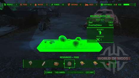 Working Food Planters для Fallout 4