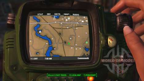 Цветная карта с обозначениями для Fallout 4