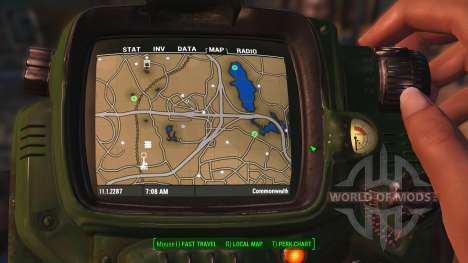 Цветная карта с обозначениями для Fallout 4