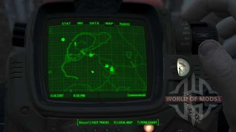 Immersive Map 4k - BLUEPRINT Inv. - Full Squares для Fallout 4