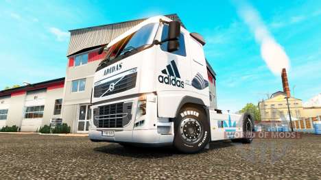 Скин Adidas на тягач Volvo для Euro Truck Simulator 2