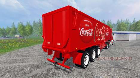 Kenworth T908 [Coca-Cola trailer] для Farming Simulator 2015