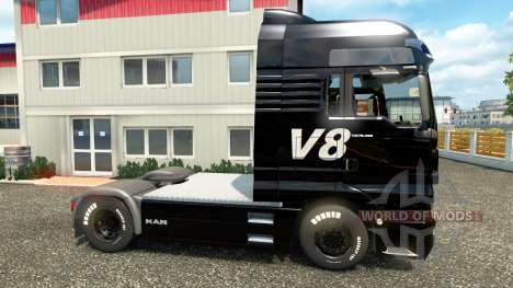 Скин V8 на тягач MAN для Euro Truck Simulator 2