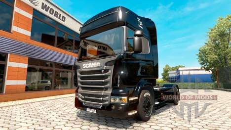 Скин BlackBerry на тягач Scania для Euro Truck Simulator 2