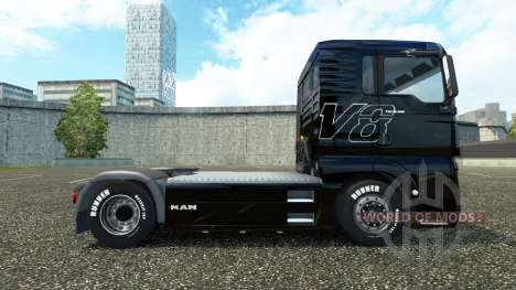 Скин V8 на тягач MAN v2.0 для Euro Truck Simulator 2