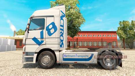 Скин Hartmann Transporte на тягач Mercedes-Benz для Euro Truck Simulator 2