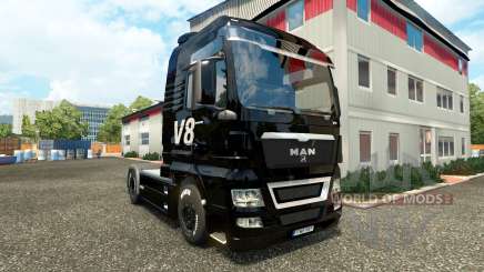 Скин V8 на тягач MAN для Euro Truck Simulator 2