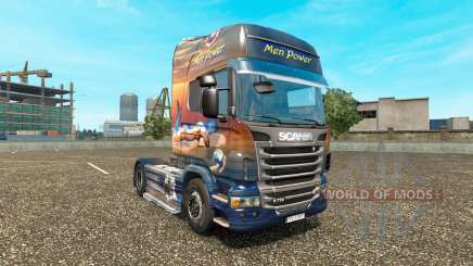 Скин Men Power на тягач Scania для Euro Truck Simulator 2