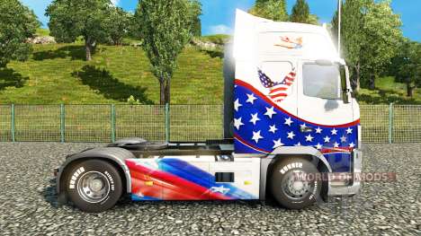 Скин Stars & Stripes на тягач Volvo для Euro Truck Simulator 2