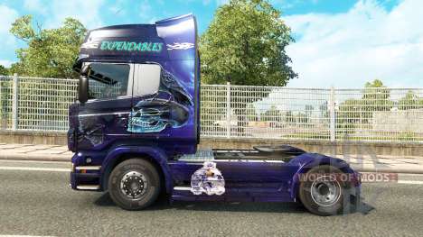 Скин Expendables на тягач Scania для Euro Truck Simulator 2
