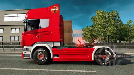 Скин Coca-Cola на тягач Scania для Euro Truck Simulator 2