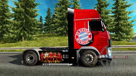 Скин FC Bayern Munchen на тягач Volvo для Euro Truck Simulator 2