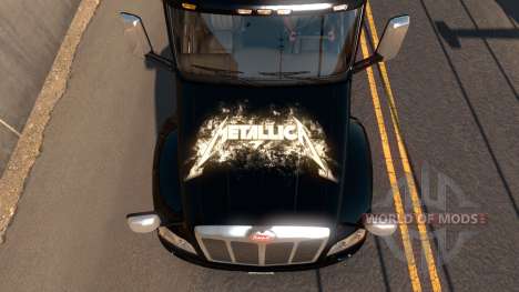 Skin Metallica for Peterbilt 579 для American Truck Simulator