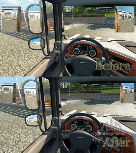 Малые зеркала для Euro Truck Simulator 2