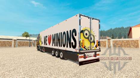 Скин Minion Fan v2.0 на полуприцеп для Euro Truck Simulator 2