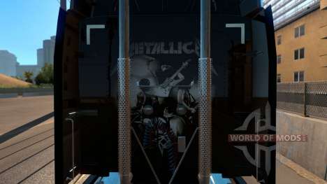 Skin Metallica for Peterbilt 579 для American Truck Simulator