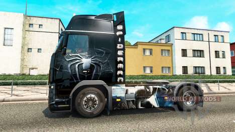 Скин Spiderman на тягач Volvo для Euro Truck Simulator 2