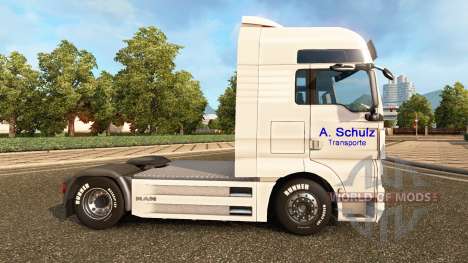 Скин A. Schulz на тягач MAN для Euro Truck Simulator 2