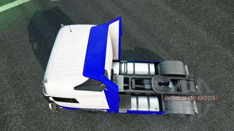 Скин Blue-White на тягач Volvo для Euro Truck Simulator 2