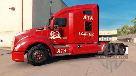 Скин ATA Lojistik на тягач Kenworth для American Truck Simulator
