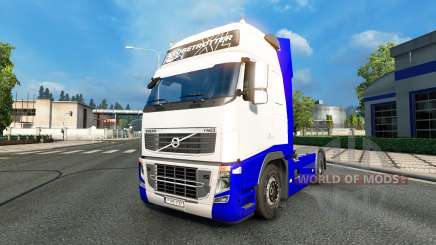 Скин Blue-White на тягач Volvo для Euro Truck Simulator 2