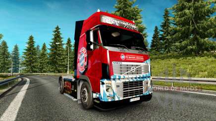 Скин FC Bayern Munchen на тягач Volvo для Euro Truck Simulator 2