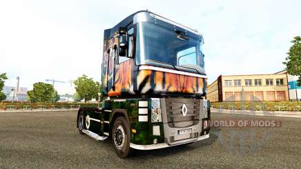 Скин Tiger на тягач Renault для Euro Truck Simulator 2