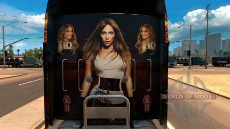 Kenworth W900 Jennifer Lopez Paint Skin для American Truck Simulator