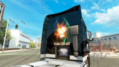 Скин Techno4ever на тягач DAF для Euro Truck Simulator 2
