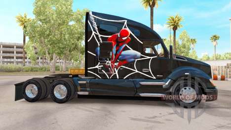 Скин Spiderman на тягач Kenworth для American Truck Simulator