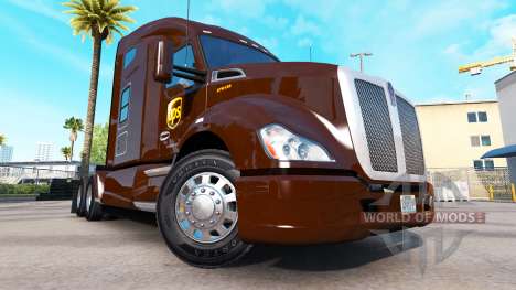 Скин UPS на тягач Kenworth для American Truck Simulator