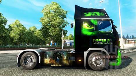 Скин HULK на тягач Volvo для Euro Truck Simulator 2