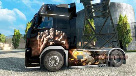 Скин Zombie на тягач Volvo для Euro Truck Simulator 2