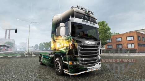 Скин Pirates of the Caribbean на тягач Scania для Euro Truck Simulator 2