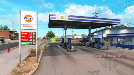Реальные автозаправочные станции для American Truck Simulator