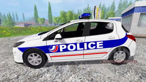 Peugeot 308 Police France для Farming Simulator 2015