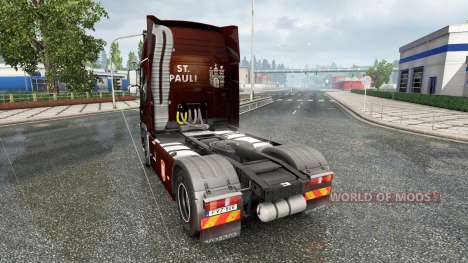 Скин FC St. Pauli на тягач Volvo для Euro Truck Simulator 2