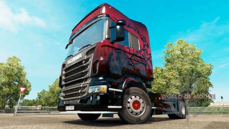 Скин Red Scorpion на тягач Scania для Euro Truck Simulator 2