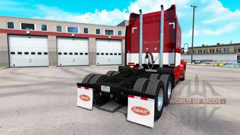 Красно-белый скин на тягач Peterbilt для American Truck Simulator