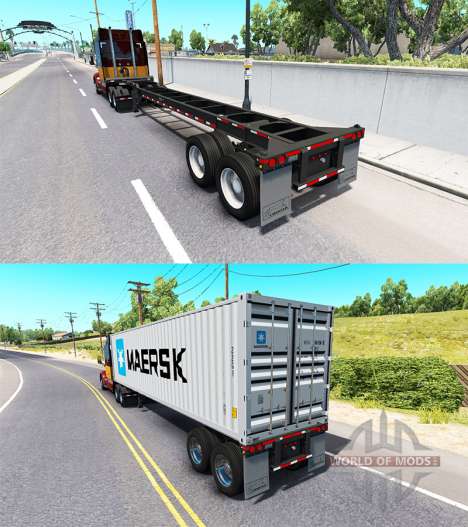 Полуприцеп контейнеровоз v0.1 для American Truck Simulator
