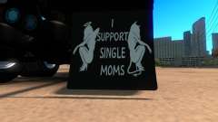 Брызговики I Support Single Moms для American Truck Simulator