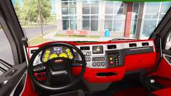 Окрас интерьера Peterbilt 579 в стиле Ferrari для American Truck Simulator
