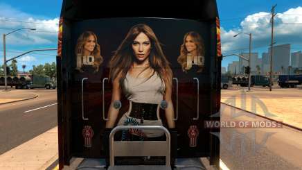 Kenworth W900 Jennifer Lopez Paint Skin для American Truck Simulator