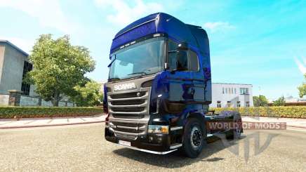 Скин Blue Scorpion на тягач Scania для Euro Truck Simulator 2