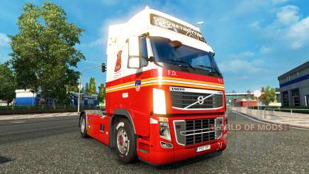 Скин FDNY 24 на тягач Volvo для Euro Truck Simulator 2