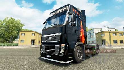 Скин Fire на тягач Volvo для Euro Truck Simulator 2