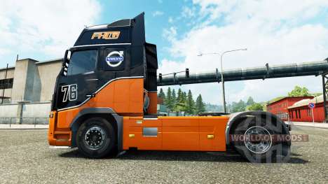 Скин Racing Team на тягач Volvo для Euro Truck Simulator 2