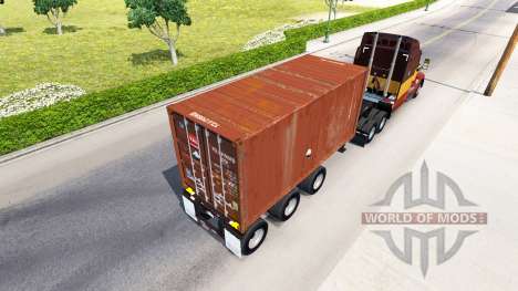 Полуприцеп с 20-ти фунтовым контейнером для American Truck Simulator