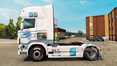 Скин Intel на тягач Scania для Euro Truck Simulator 2